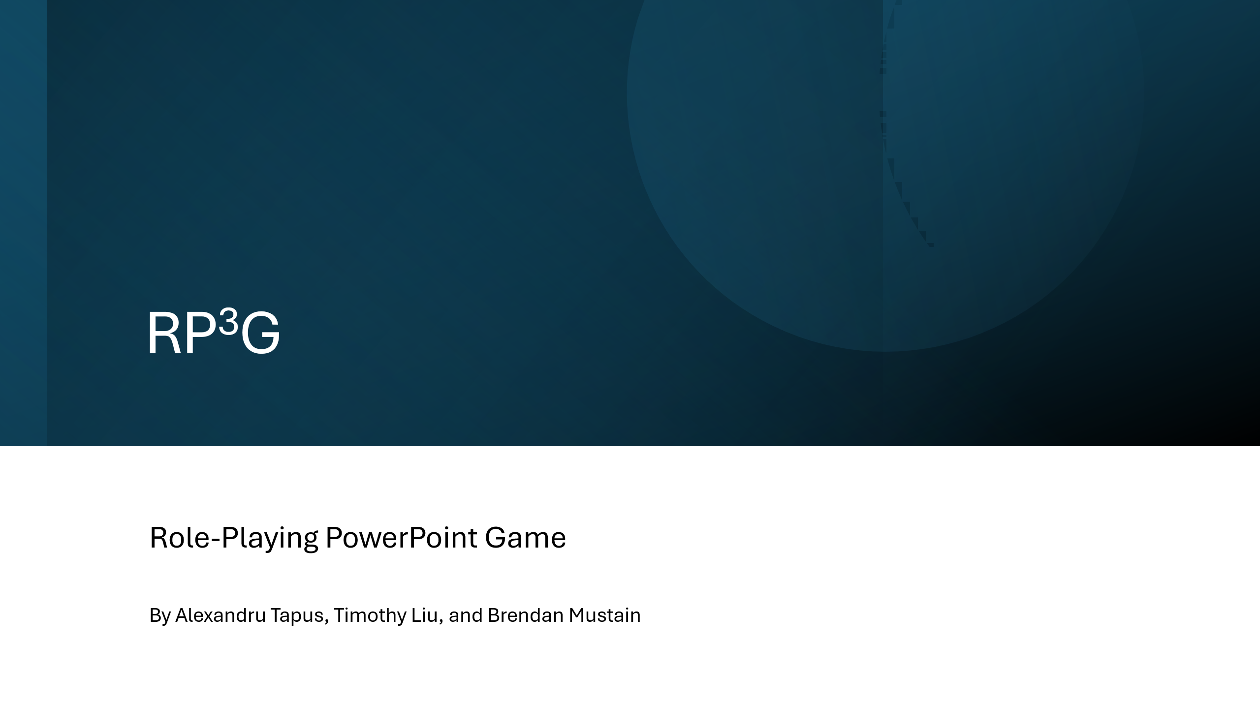 RP3G: Role-Playing PowerPoint Game