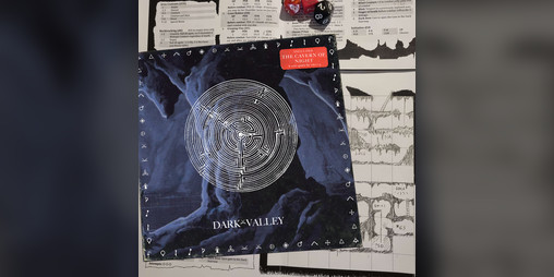 Cover image for Dark Valley - Through the Cavern of Night to the Labyrinth of Light