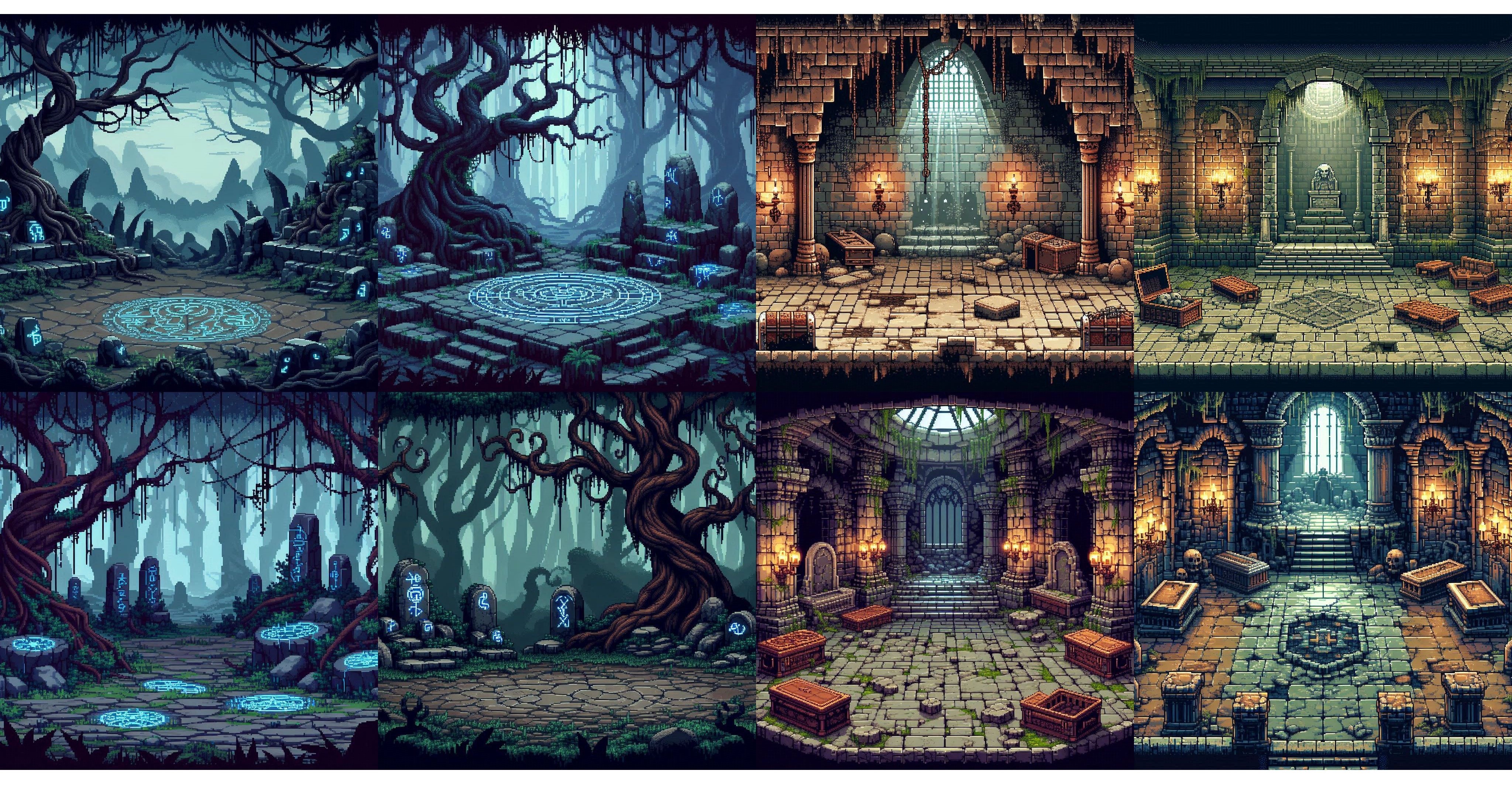 8 Pixel Art Dark Fantasy Battle Arenas - Release Announcements - itch.io