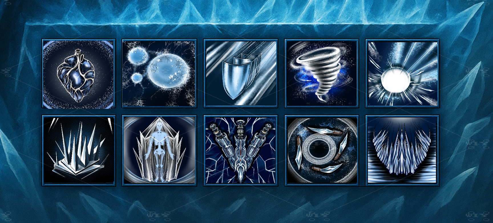 Frostborn Mage Skill Icons Pack – Fantasy RPG Assets