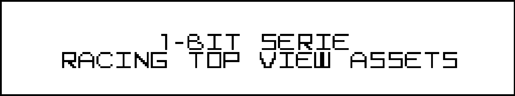 1-BIT SERIE - RACING TOP VIEW ASSETS PACK