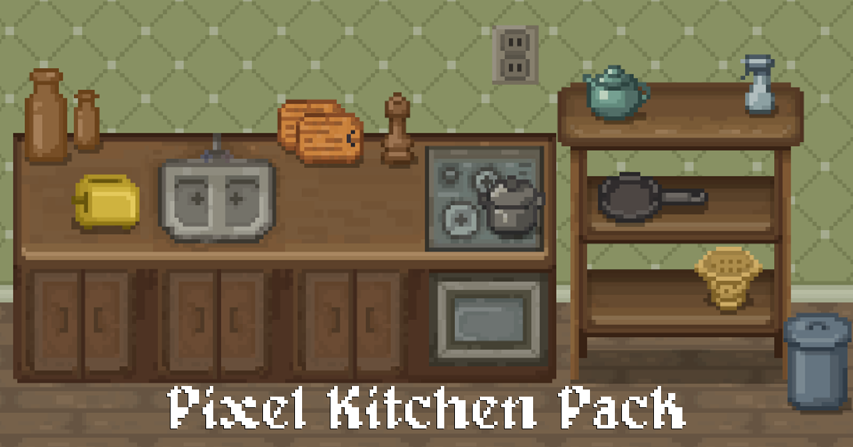 Pixel Kitchen Pack – Cozy Cooking Interior Tiles & Props