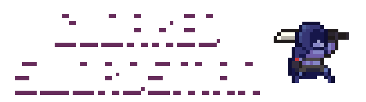 Pixel Art Cloaked Swordsman