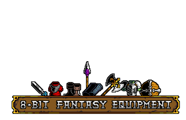 Unique 8-bit Fantasy Equipment [32x32]