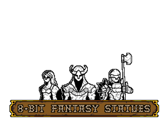 Unique 8-bit Fantasy Statues