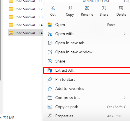 You have to unzip the file