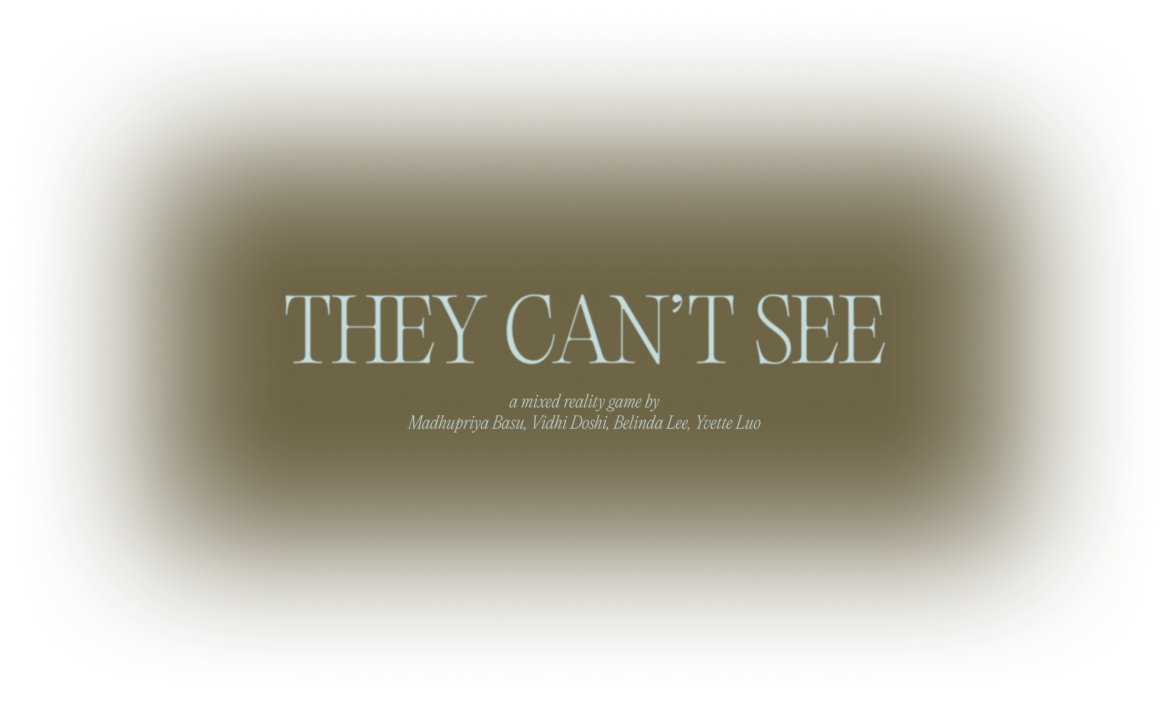 THEY CAN'T SEE
