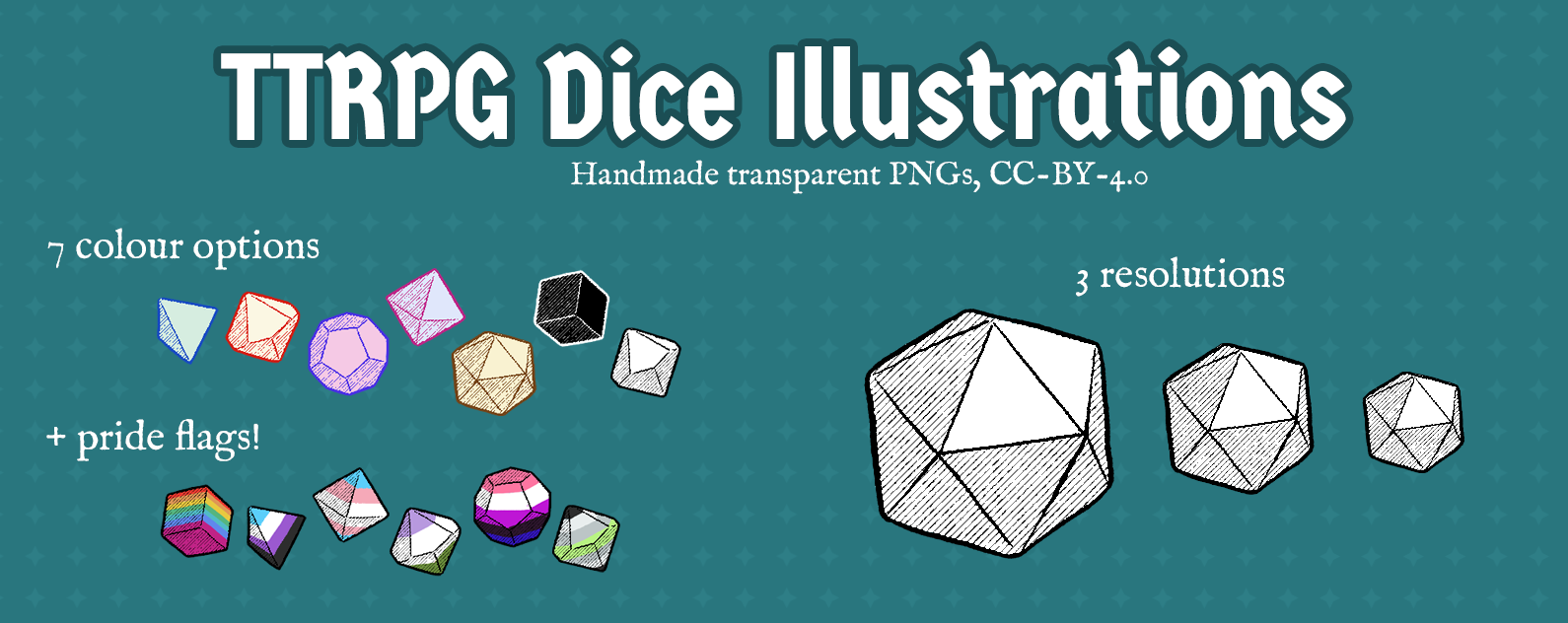 TTRPG Dice Illustrations