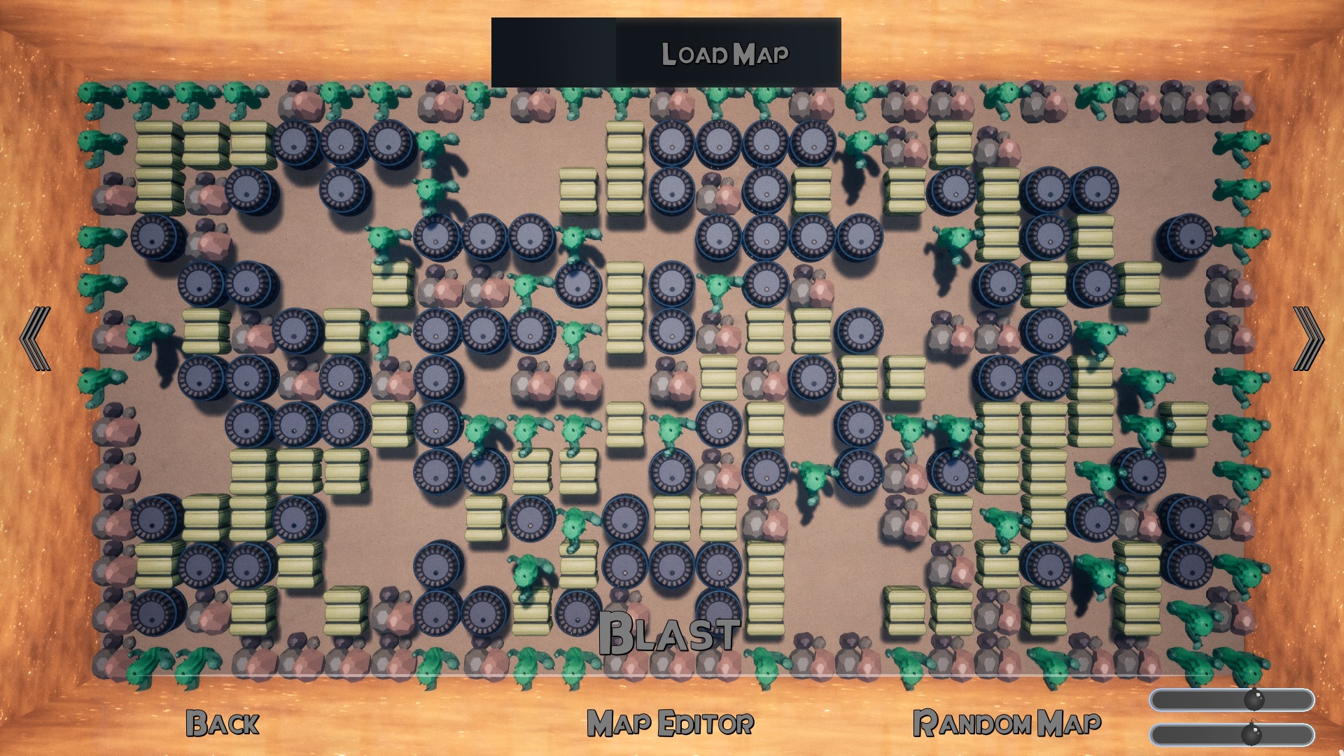 Atomic Blastman Arena Selection Menu