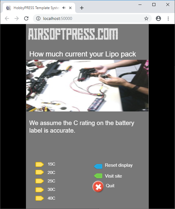 Find out how many Amps your airsoft lipo pack can push by fingertainment