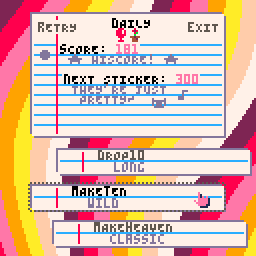 Summary screen for Daily