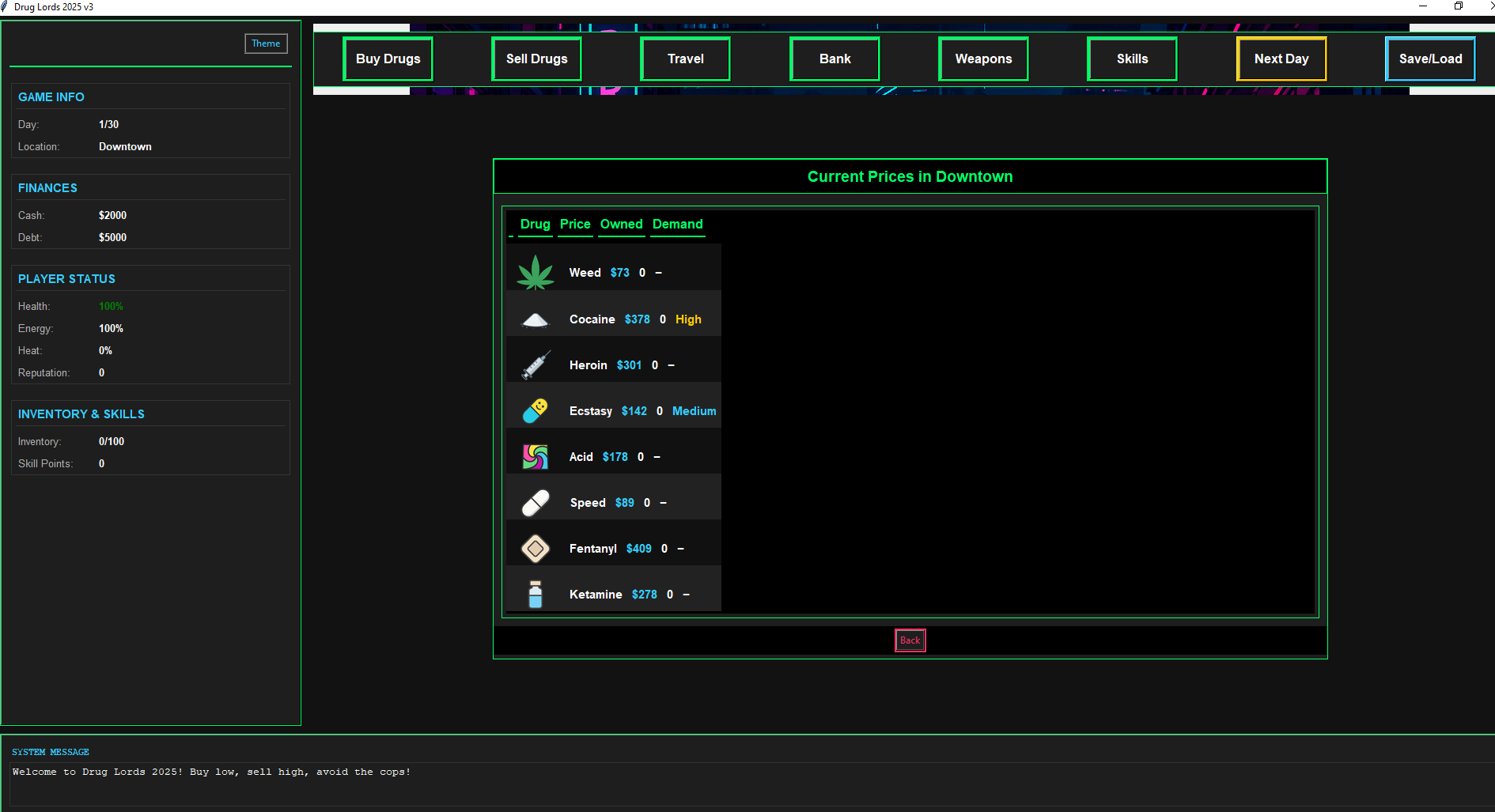 ๐พ Free Drug Lords 2025 Version 3 (GUI Edition)