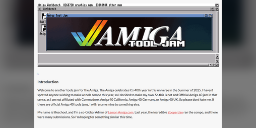 Submissions to Amiga 40 Tools Jam 2025