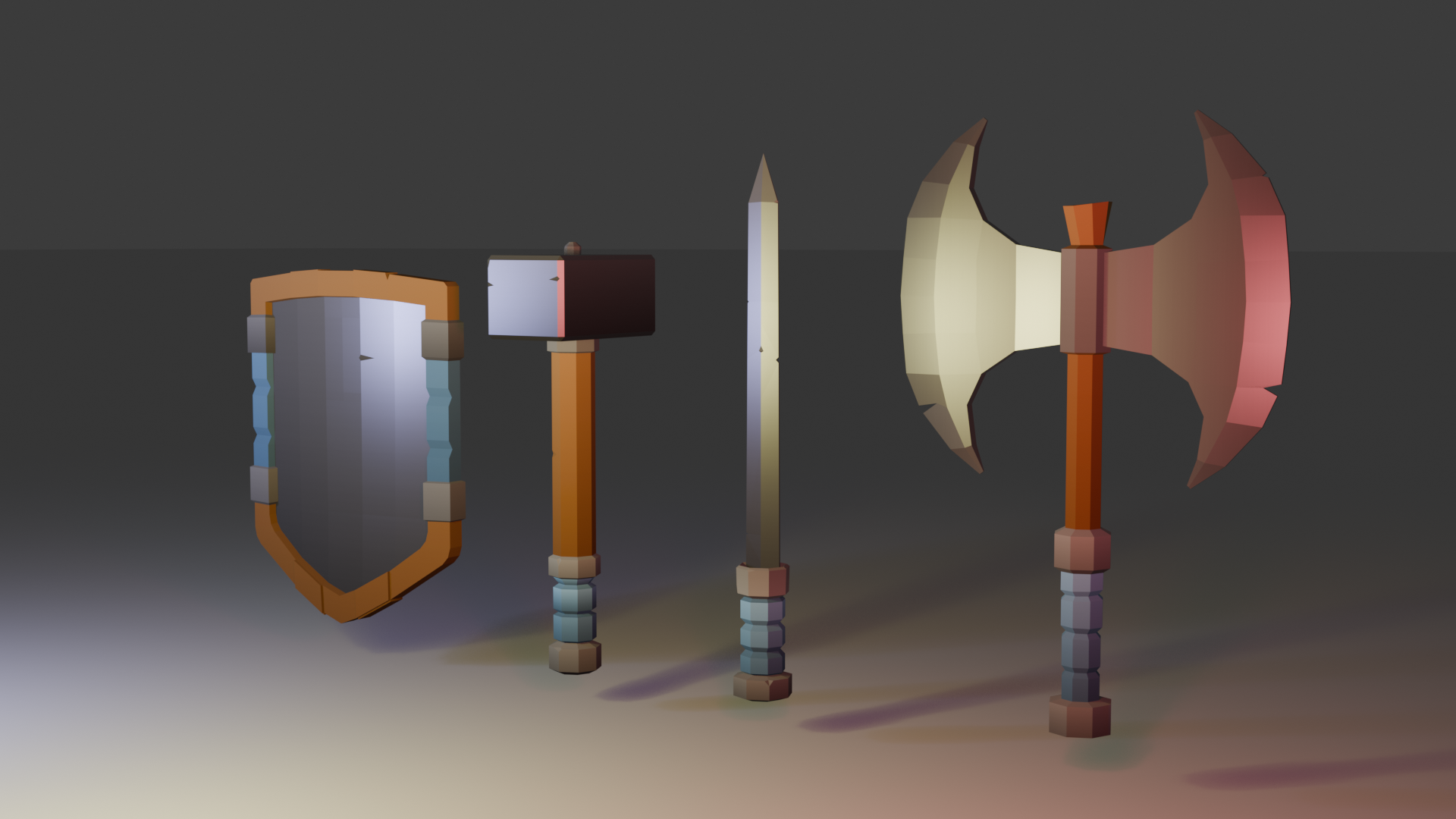 Royalty Free 3D Low-Poly Medieval Weapons Pack
