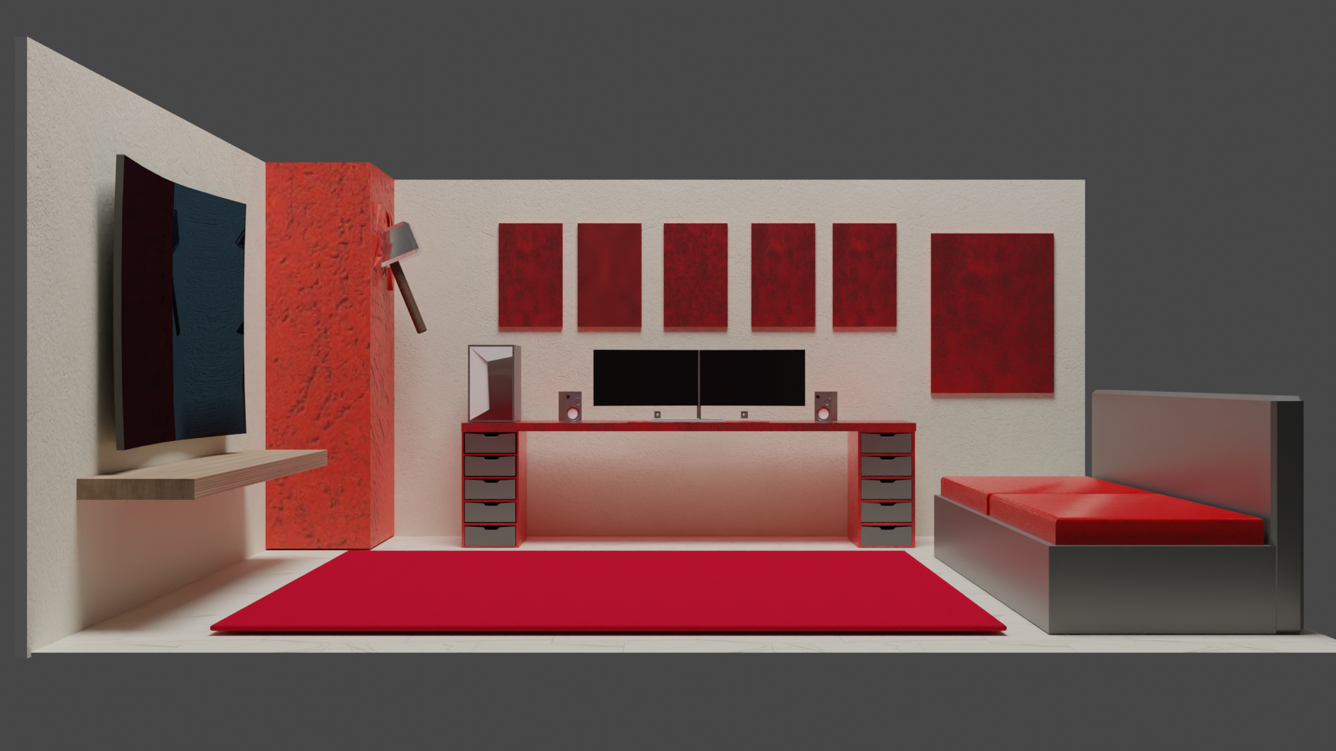 Modern 3D Room Setup