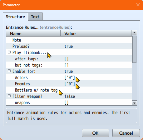 Rule setup