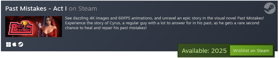Wishlist Past Mistakes on Steam!