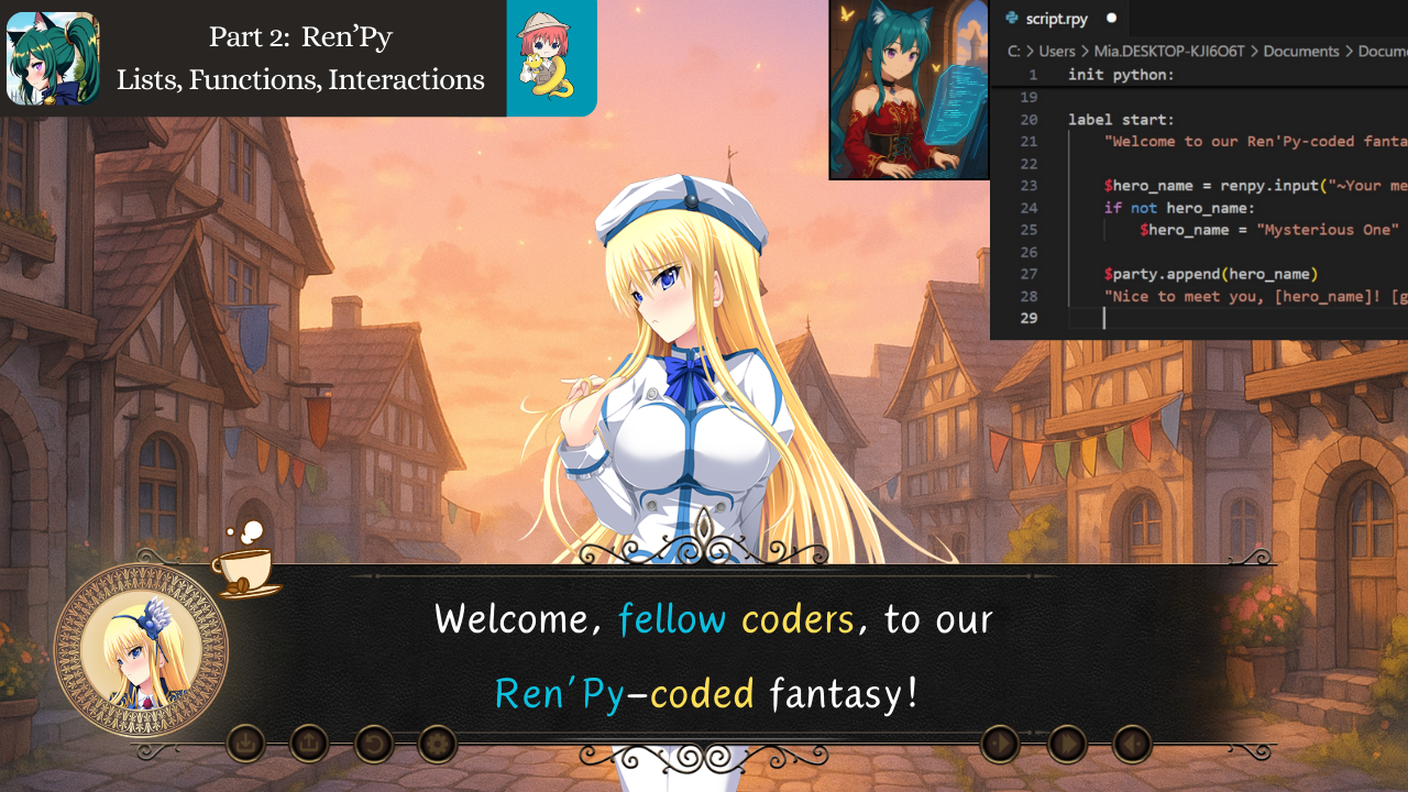 Inside the Scene – Ren’Py Lists, Functions & Interactions Preview