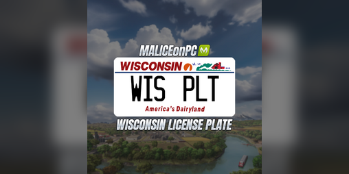 Cover image for FS25 Wisconsin License Plate