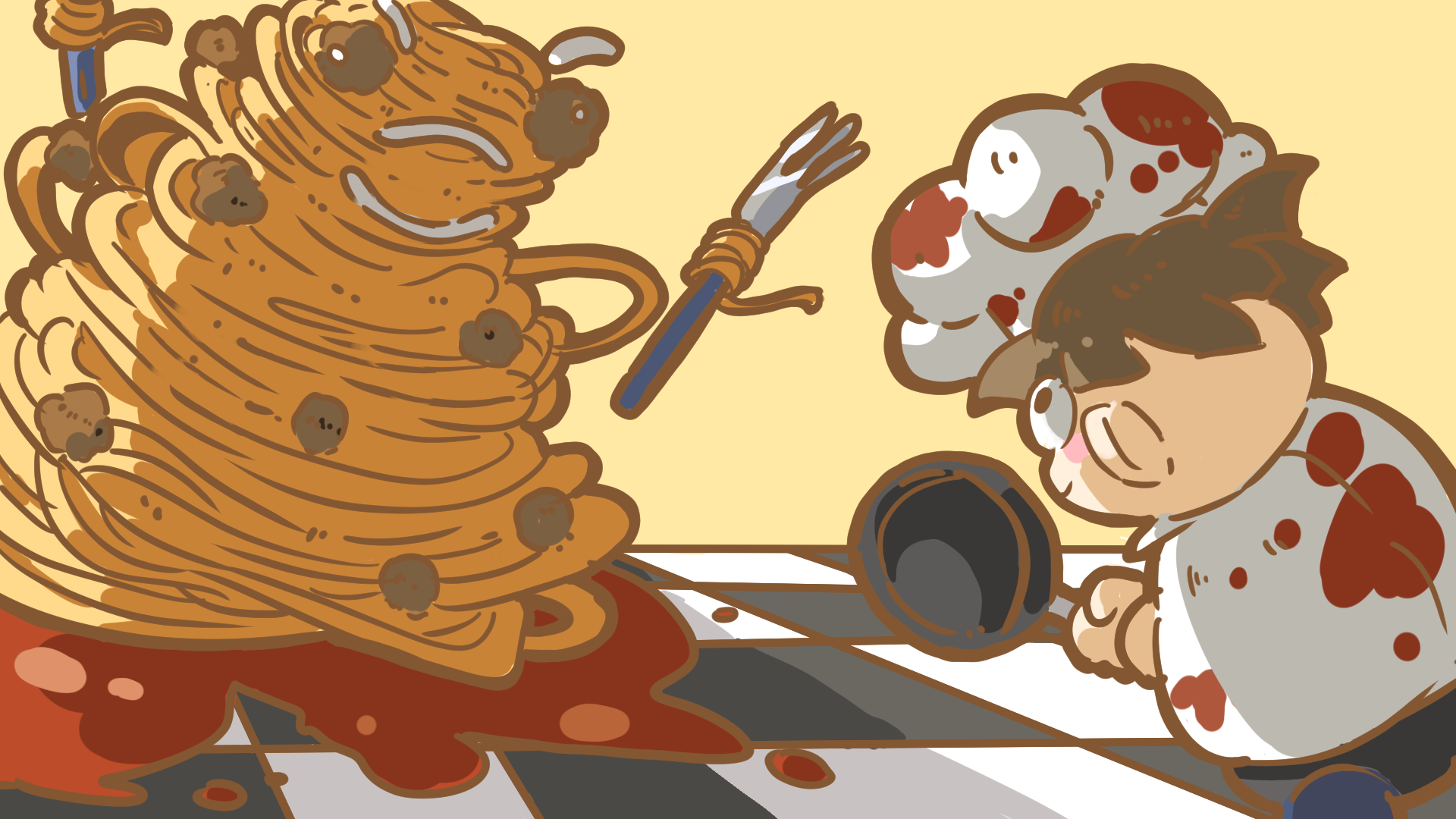 Exploding Meatball Game Luna Fukumoto - Project 2 - Meatball Game by LunaFukumoto2005