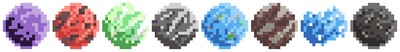 [+Free] Planets pack 16x16px