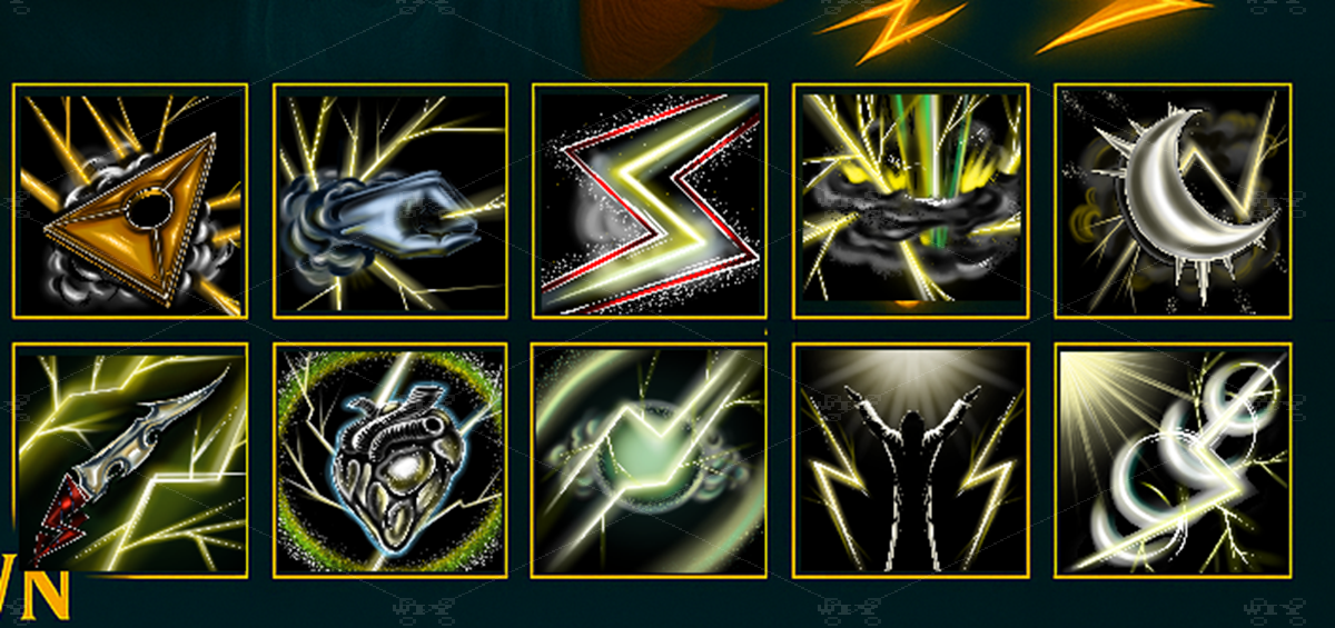 Lightning Skill Icons Pack – Fantasy RPG Assets