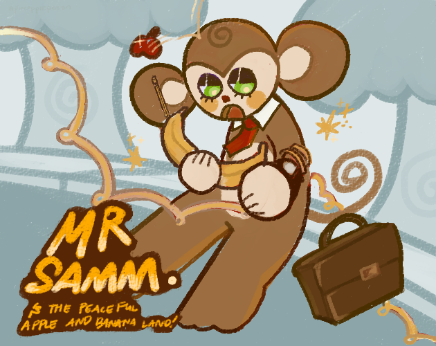 Cover image for mr.samm & the peaceful apple and banana land