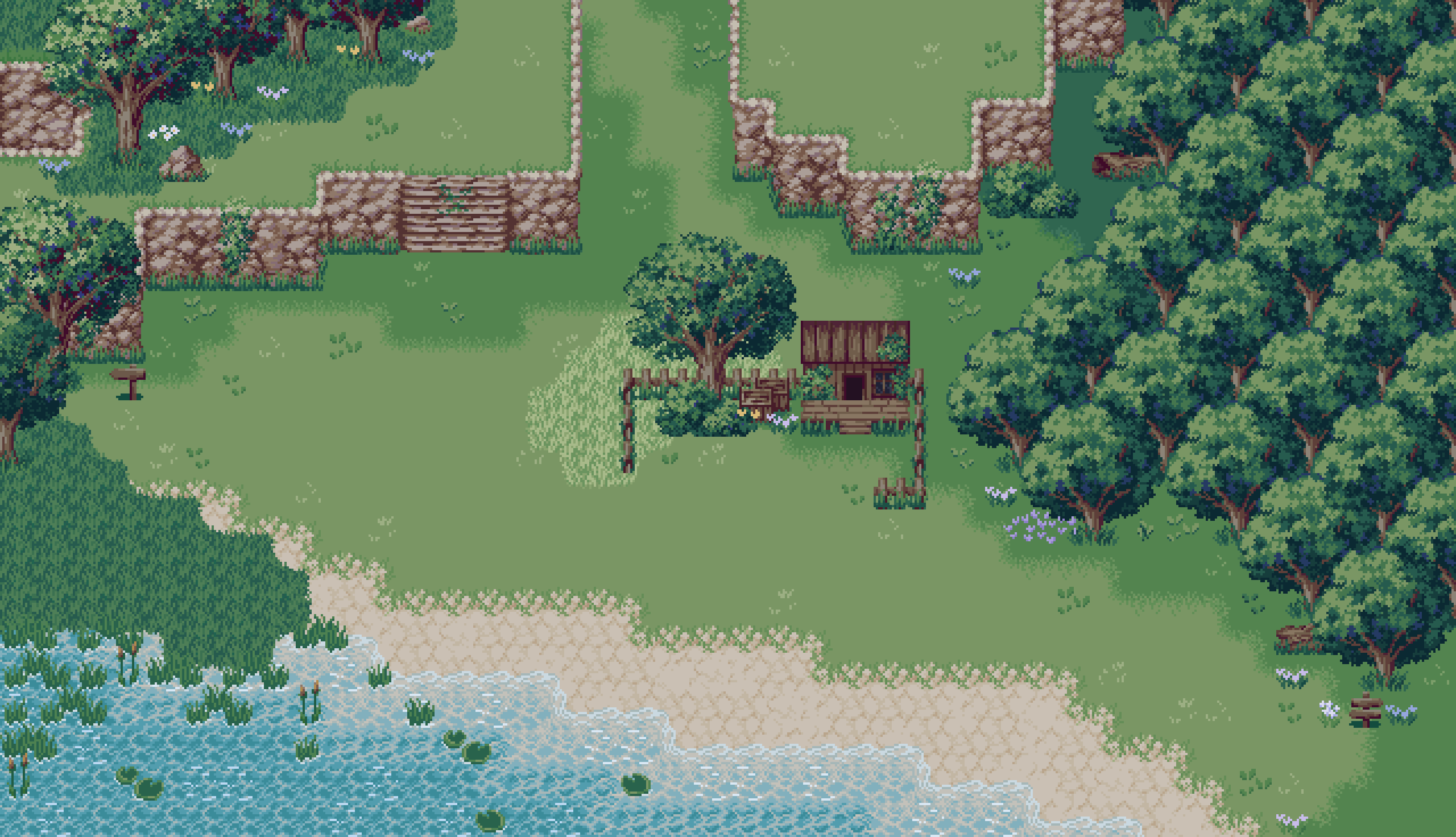The Painted Lands - Pixel Art RPG Tileset - Forest