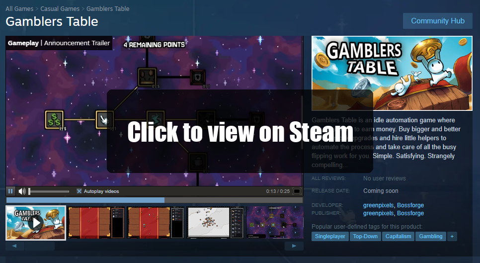Gamblers Table on Steam