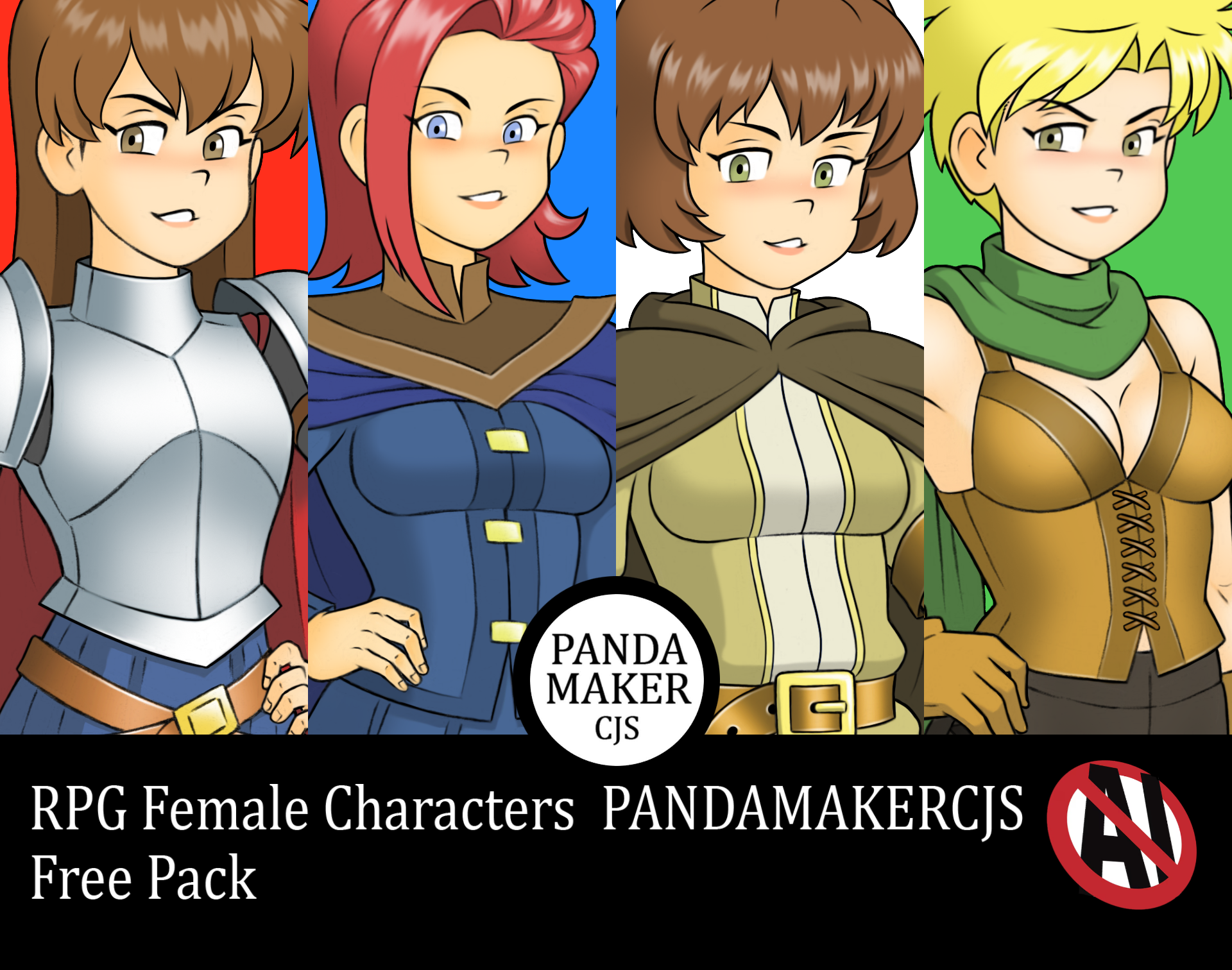 RPG Female Characters – PANDAMAKERCJS – Free Pack