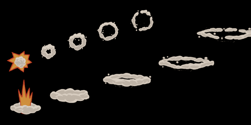 Cartoon Explosion frames asset