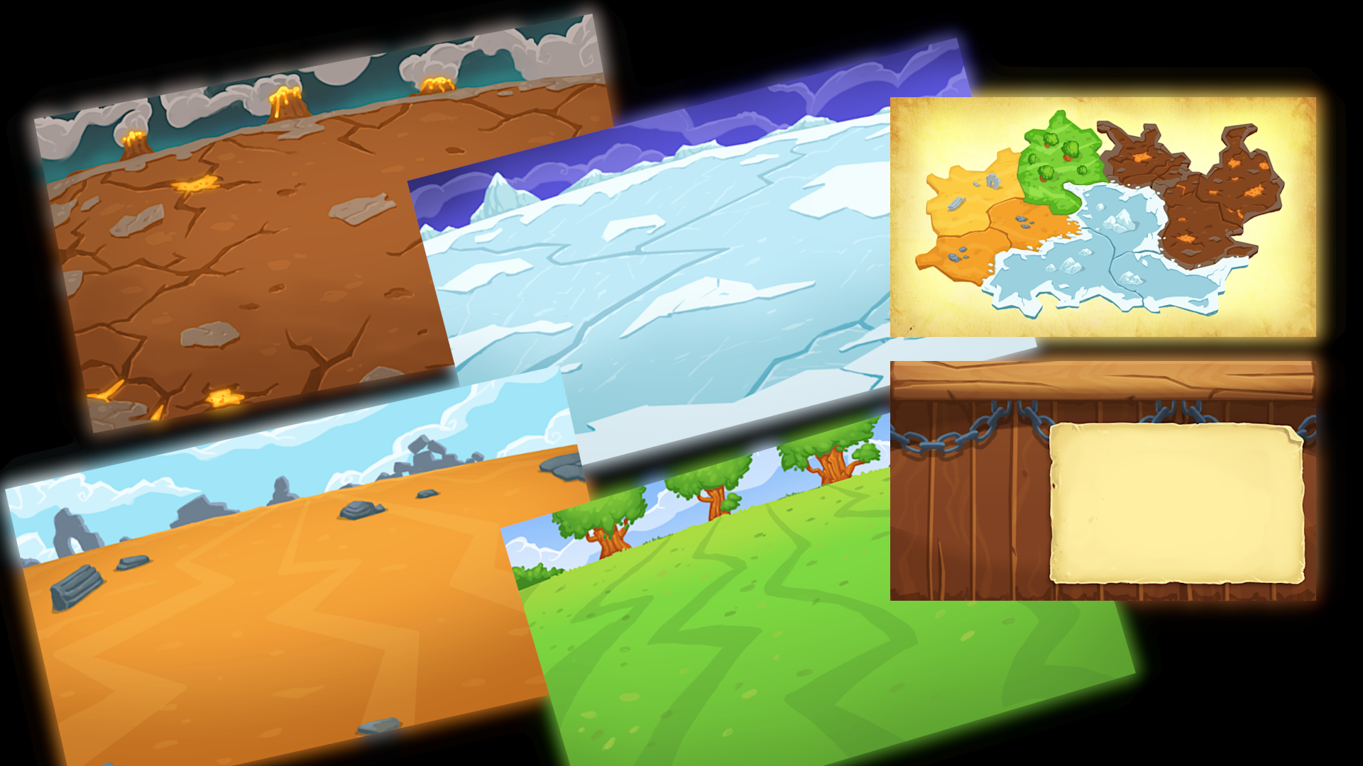 2D Map Backgrounds asset pack