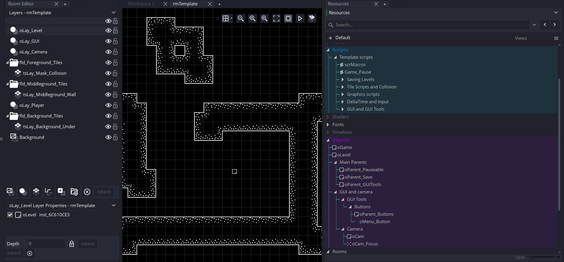 gamemaker studio 2 layers