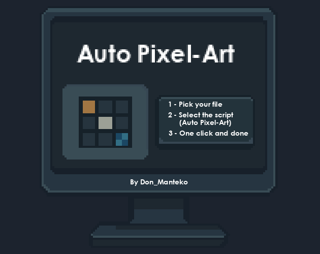 Pitcure to pixel art sketch