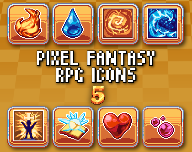 FREE UPDATE 32 New Status Icons added! PIXEL FANTASY RPG ICONS