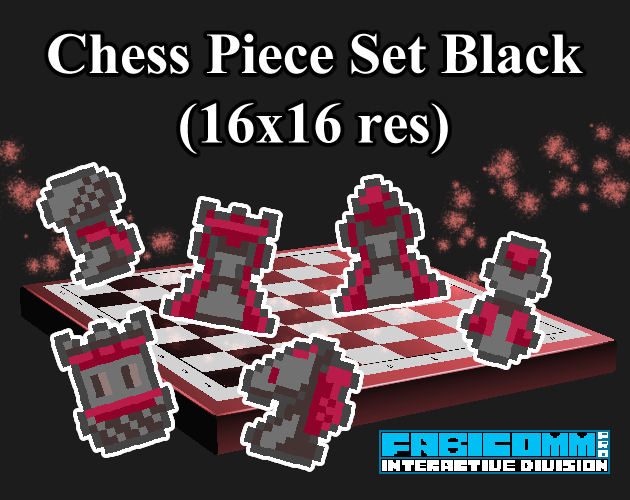 Chess Piece Set Black