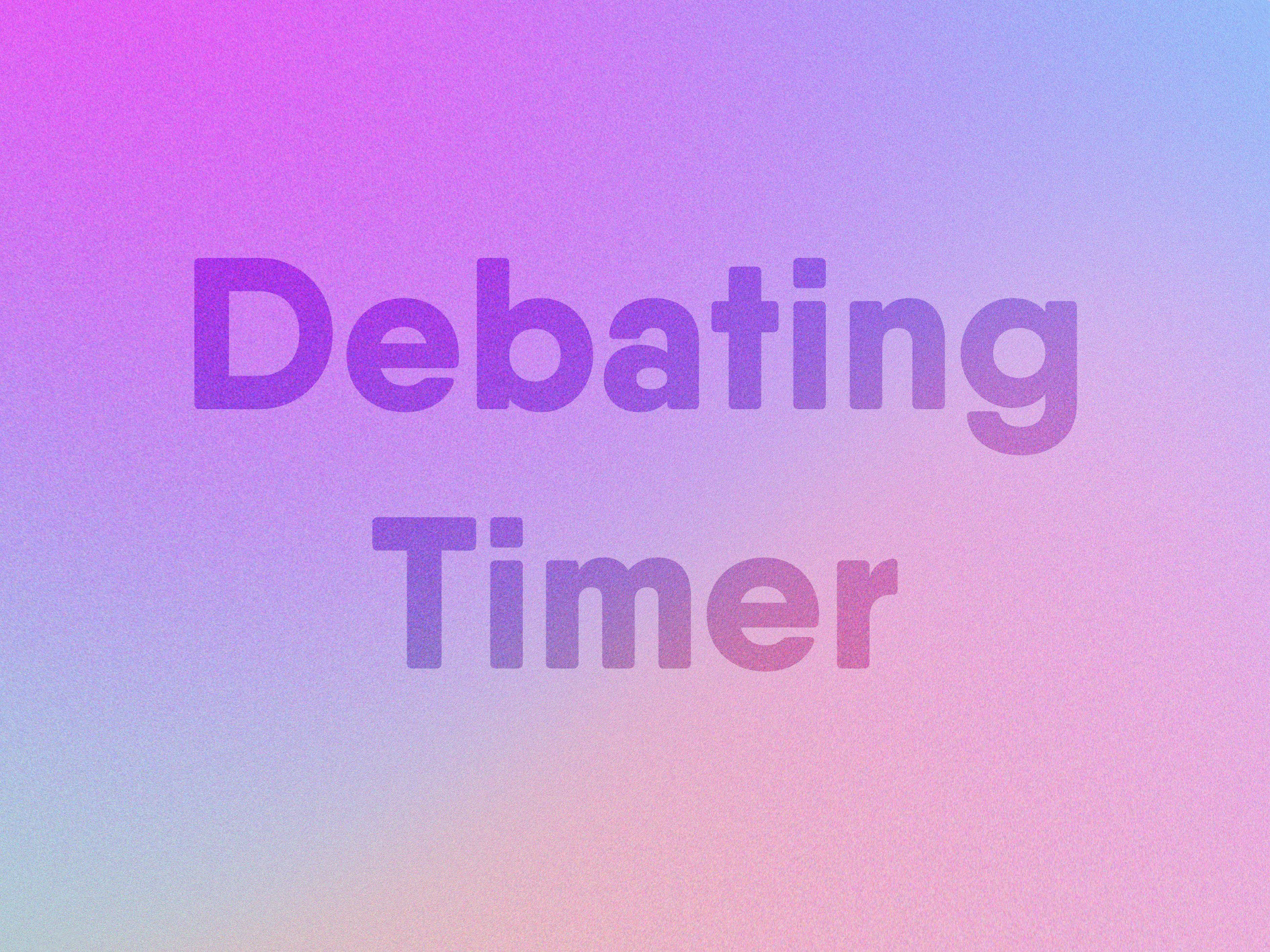 Debating timer