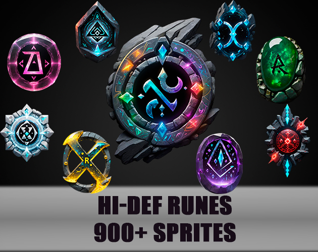 Pack 55 - Hi-Def Runes - 900+ Sprites by FortressSide