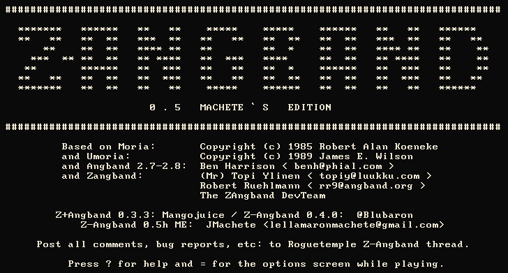 Z-Angband 0.5 Machete Edition