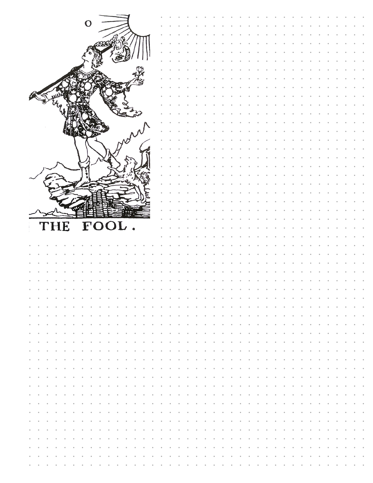 The Fool from the Waite-Smith Tarot