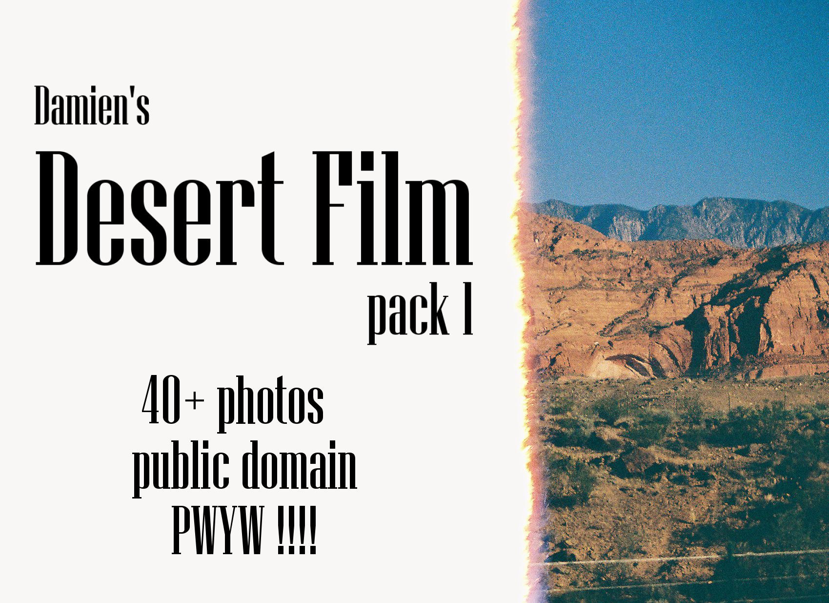 Damien's Desert Film - pack 1