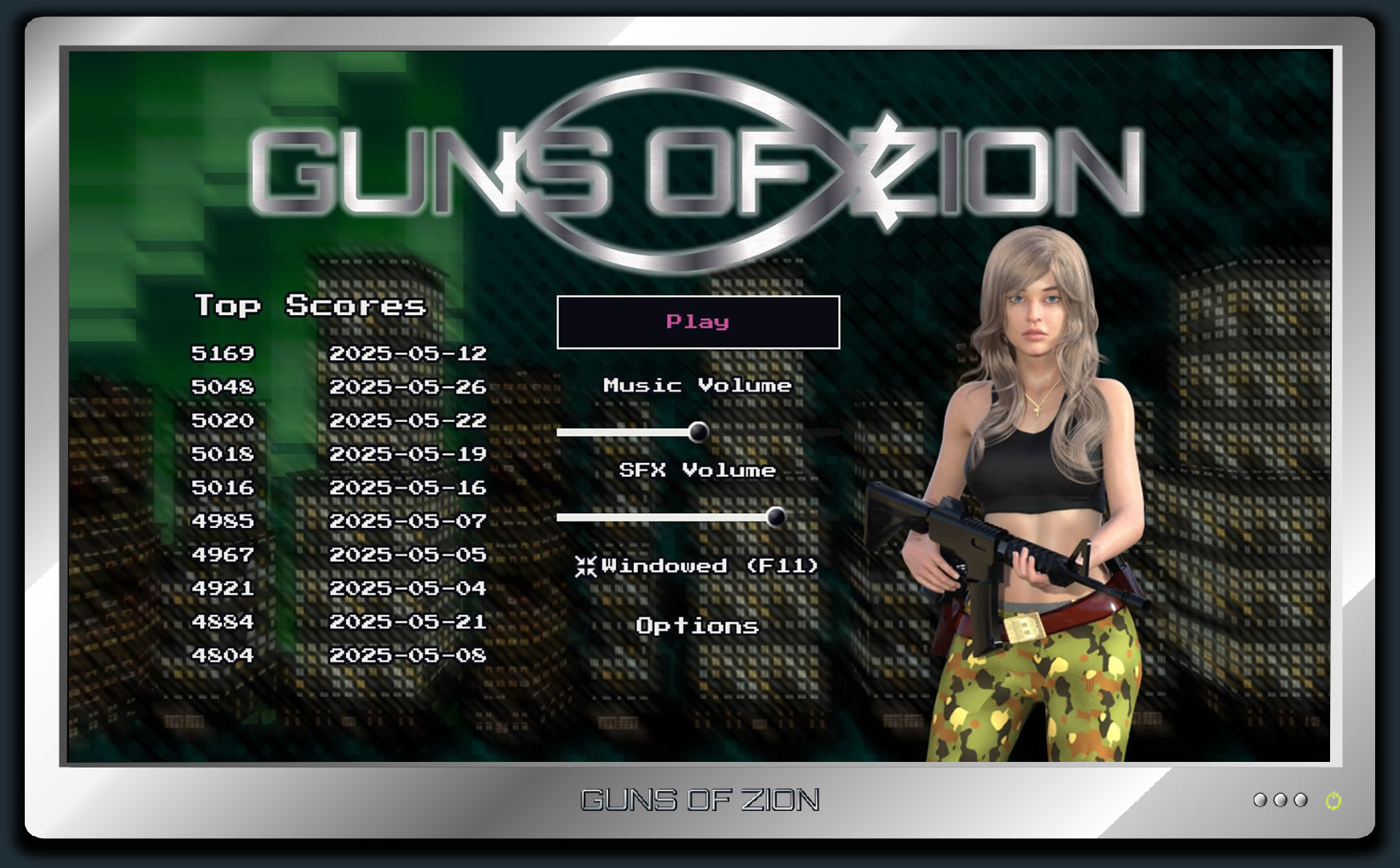 Main Menu Screen