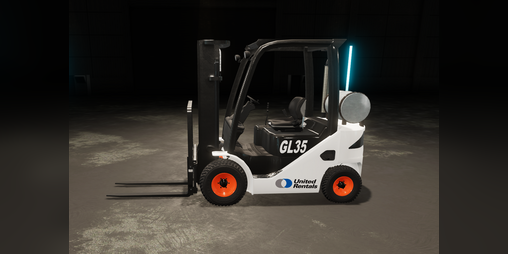 Cover image for FS22 United Rental Bobcat Forklift Edit