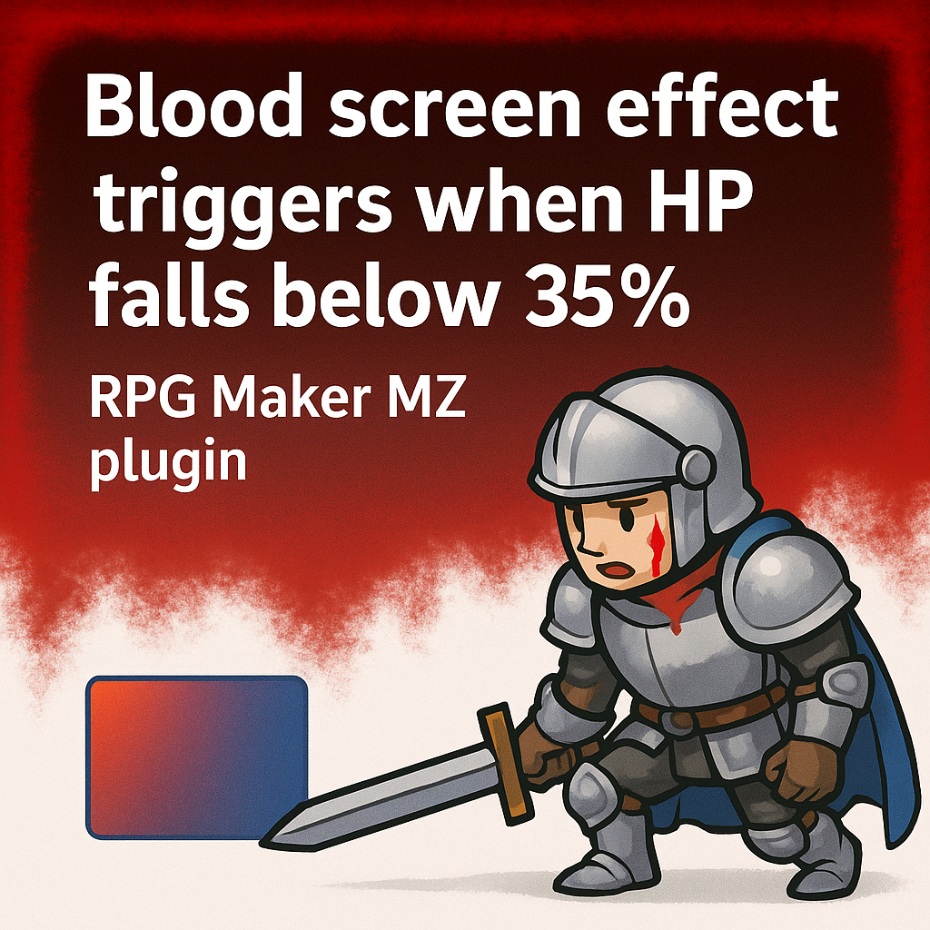 Cover image for RPG Maker MZ Plugin - Low HP Warning Effect