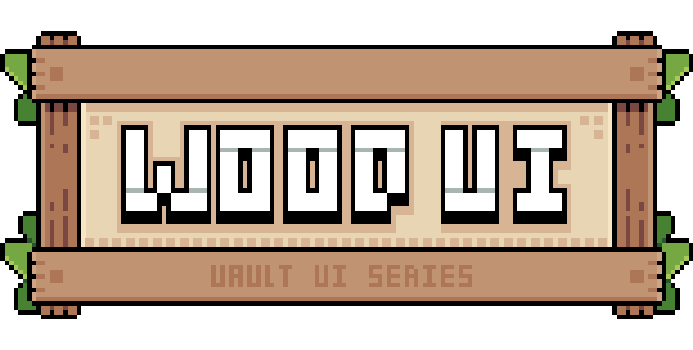 Pixel Vault UI Series | Wood UI V1 + Vault Font