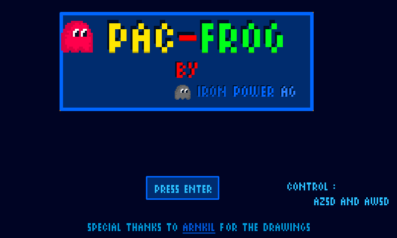 Pac-Frog (Pac-Man + Frogger)