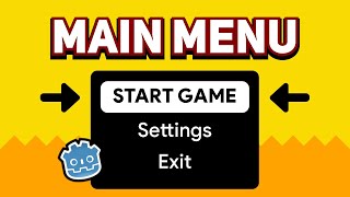 Create MAIN MENU for your Godot game