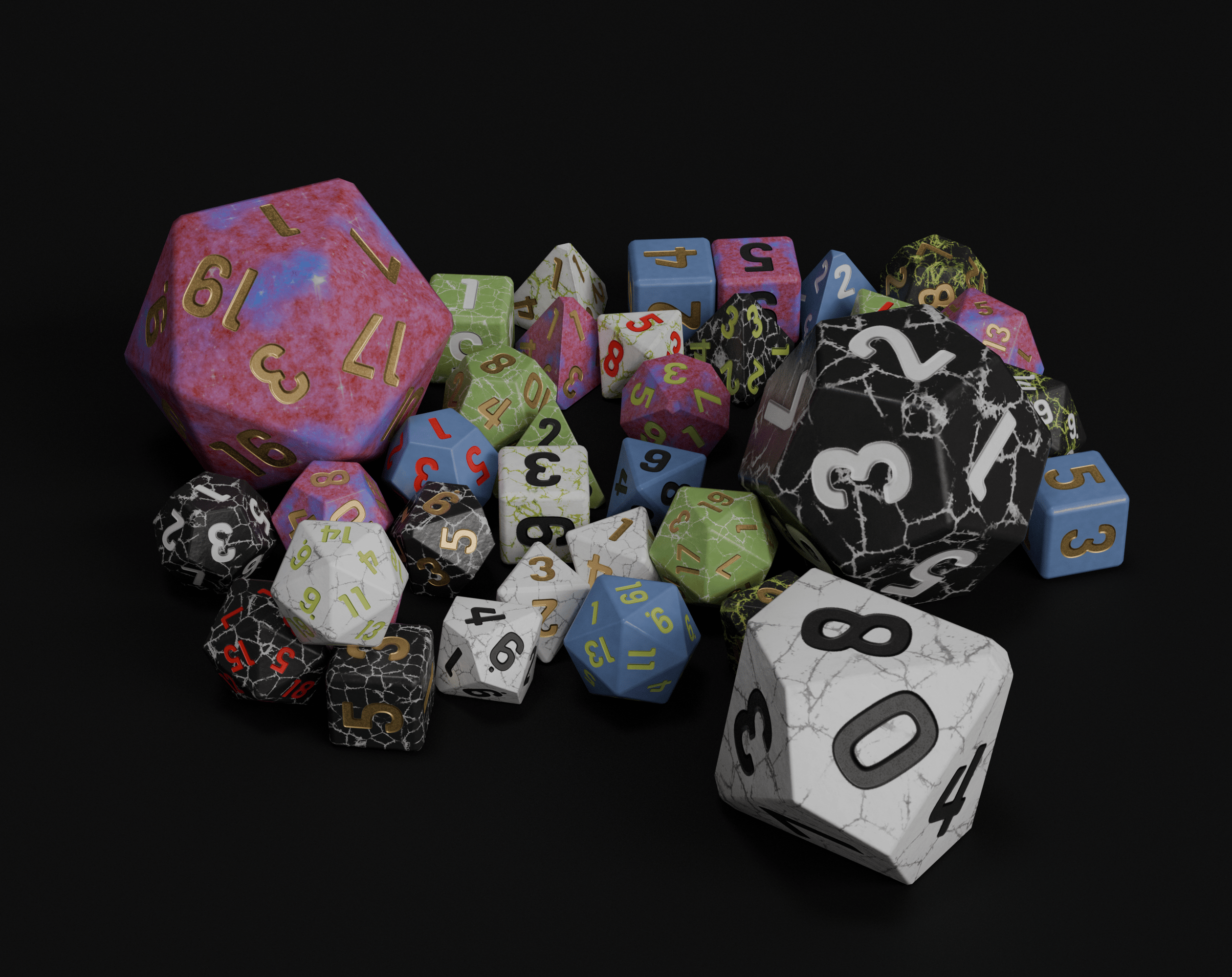 3D RPG Dice Set