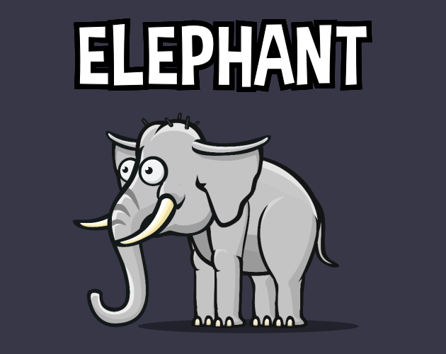 Animated elephant by Robert Brooks - gamedeveloperstudio.com