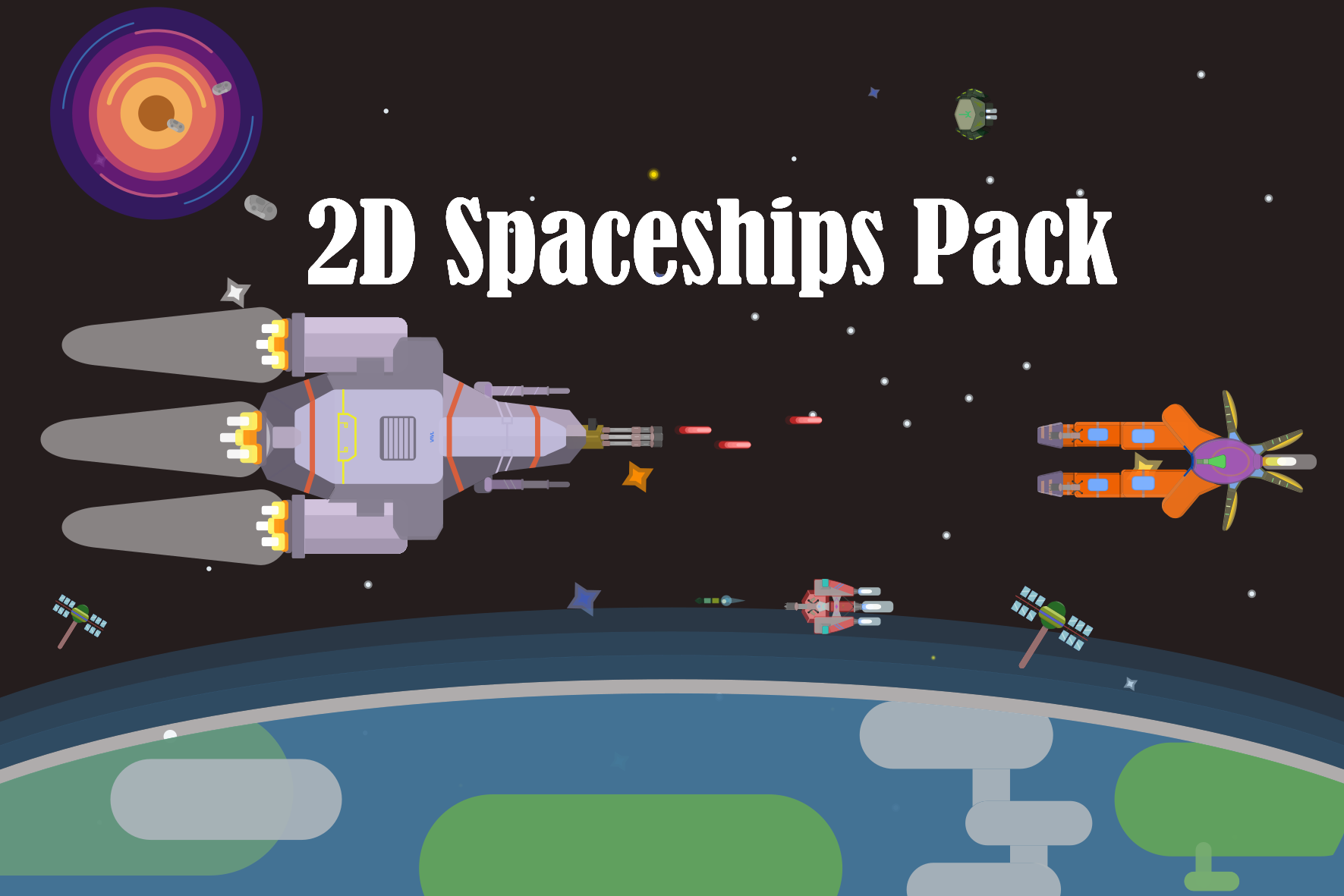 Galactic Invaders – 2D Spaceships Pack
